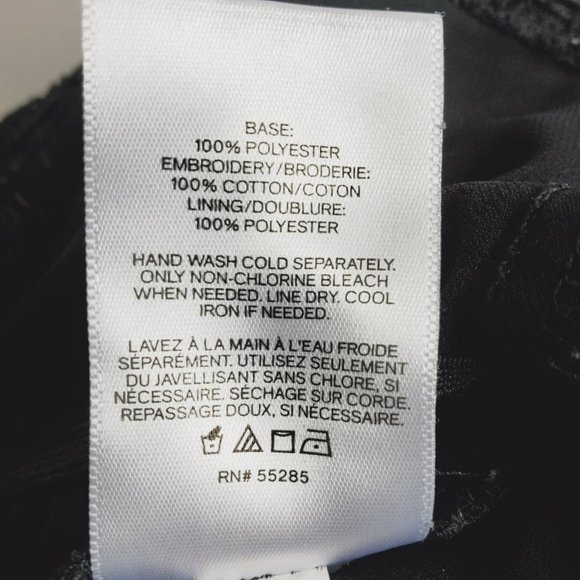 Express Off-The-Shoulder Black Crochet Crop Top With A Full Lining - Sz S/P - Picture 8 of 8